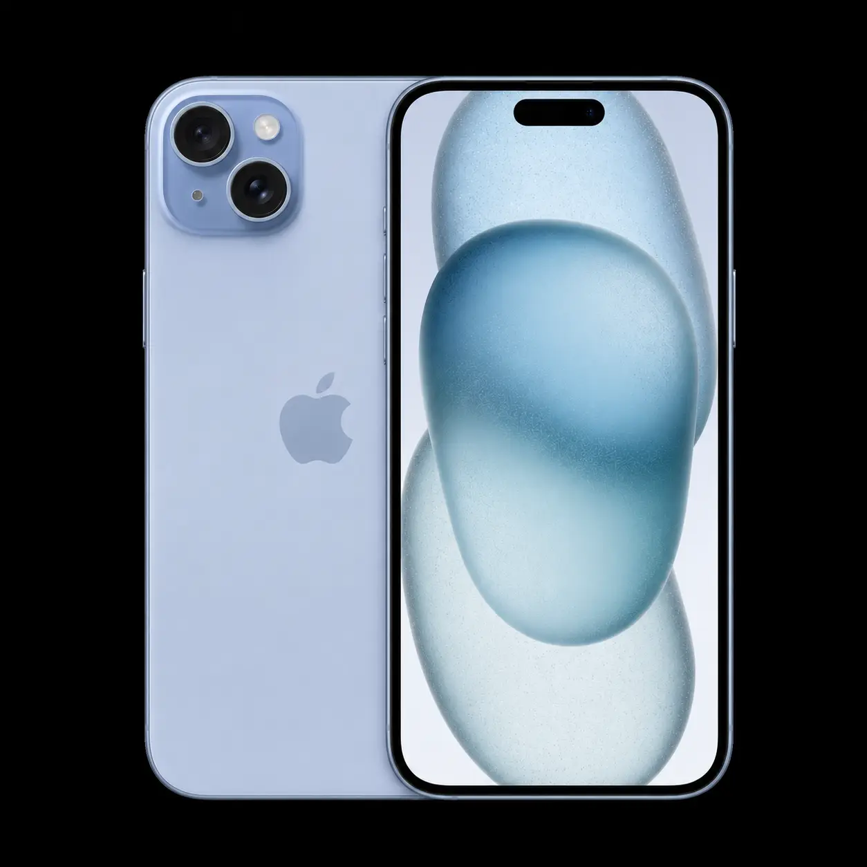 iPhone 15 Plus sur fond noir – réparation chez MrTechRepair à Fribourg
